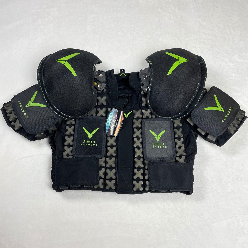 Verbero Shield Shoulder Pads Chest Protector Mens Senior Black NWT Hockey Gear